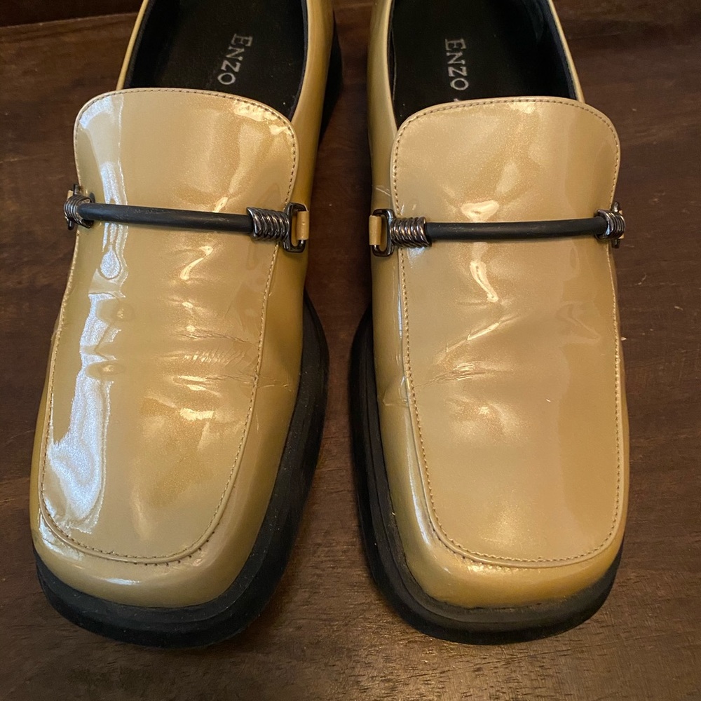 Taupe Patent Enzo Angiolin loafers